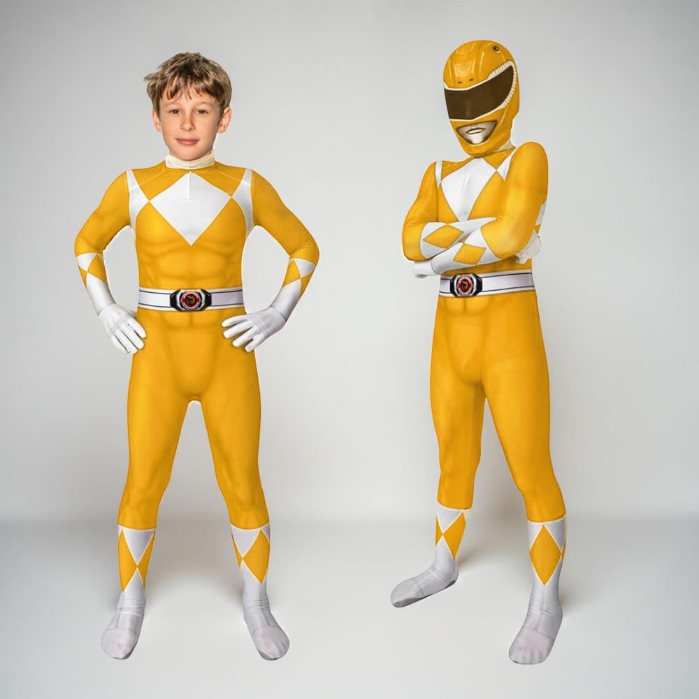 Halloween Superhero Park Ranger Costume Jumpsuit with Mask - Image 12