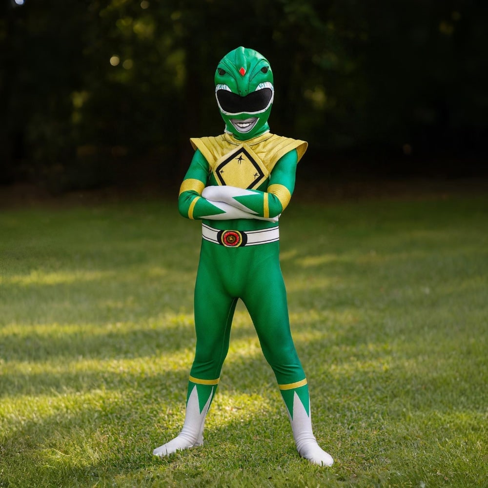 Halloween Superhero Park Ranger Costume Jumpsuit with Mask - Image 2