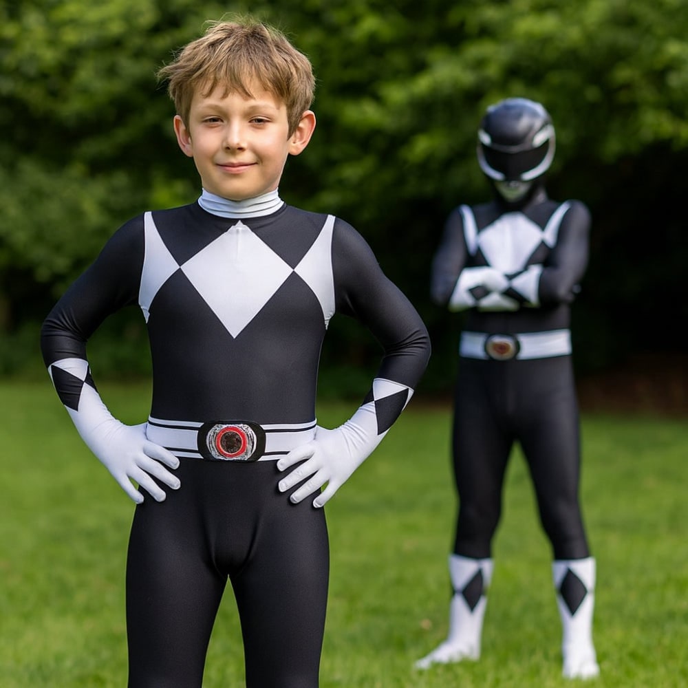 Halloween Superhero Park Ranger Costume Jumpsuit with Mask - Image 4