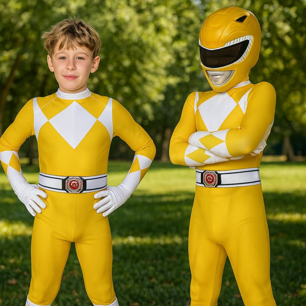 Halloween Superhero Park Ranger Costume Jumpsuit with Mask - Image 5