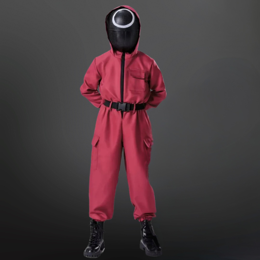 Halloween survival game Costume Suit with Mask and Toy Gun - Image 2