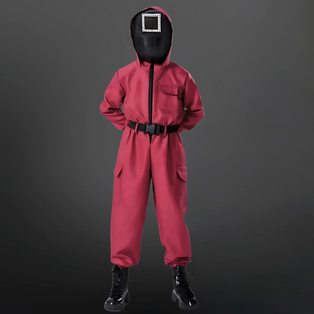 Halloween survival game Costume Suit with Mask and Toy Gun - Image 3