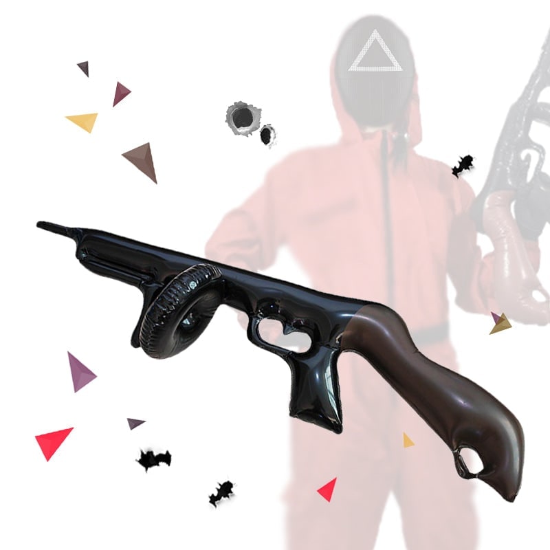 Halloween survival game Costume Suit with Mask and Toy Gun - Image 4
