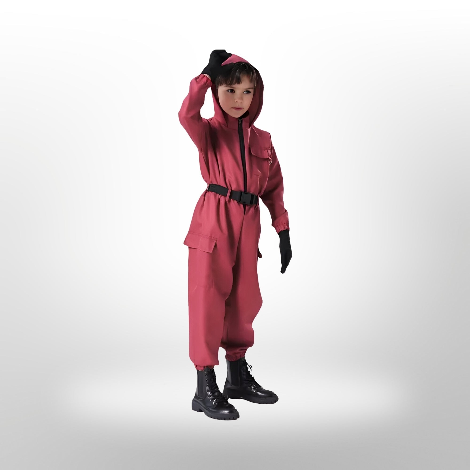 Halloween survival game Costume Suit with Mask and Toy Gun - Image 9