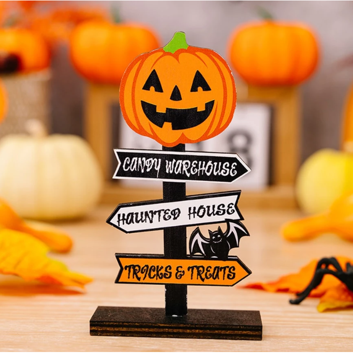Halloween Table Decoration with Directional Sign for Dining Room and Entryway Tabletop Decor - Image 4