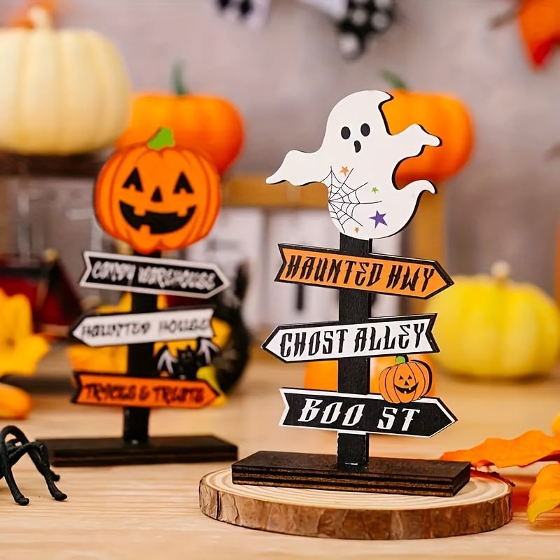 Halloween Table Decoration with Directional Sign for Dining Room and Entryway Tabletop Decor - Image 5