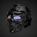 Halloween Tactical Skull Mask and Face with Protective Goggles for Cosplay Airsoft Paintball Party - Image 2