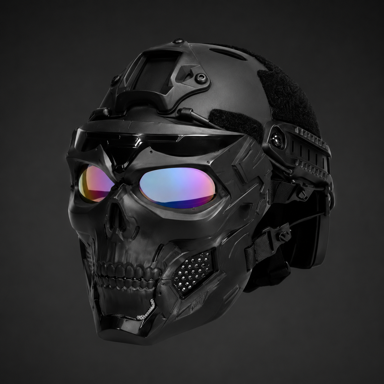 Halloween Tactical Skull Mask and Face with Protective Goggles for Cosplay Airsoft Paintball Party - Image 2