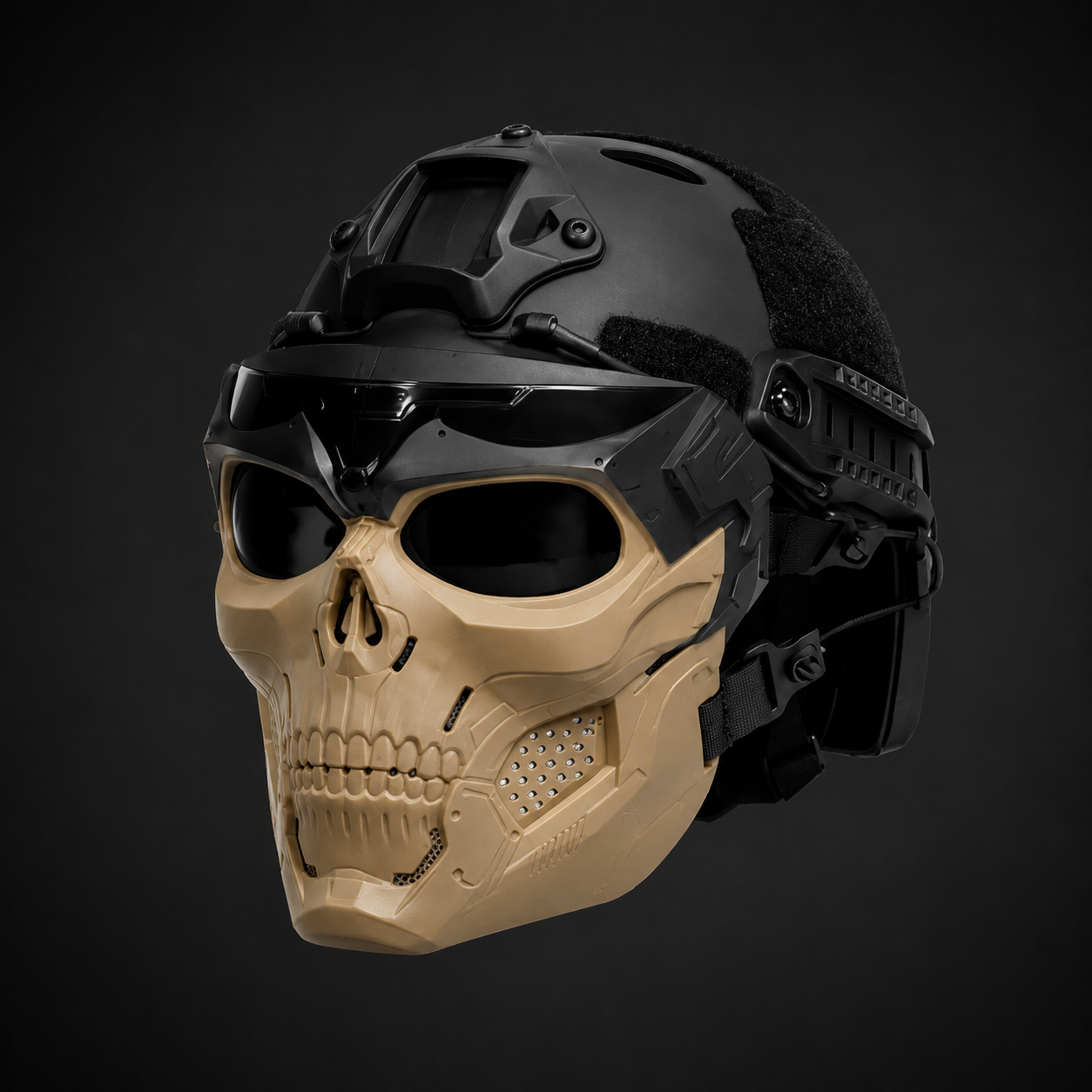 Halloween Tactical Skull Mask and Face with Protective Goggles for Cosplay Airsoft Paintball Party - Image 5