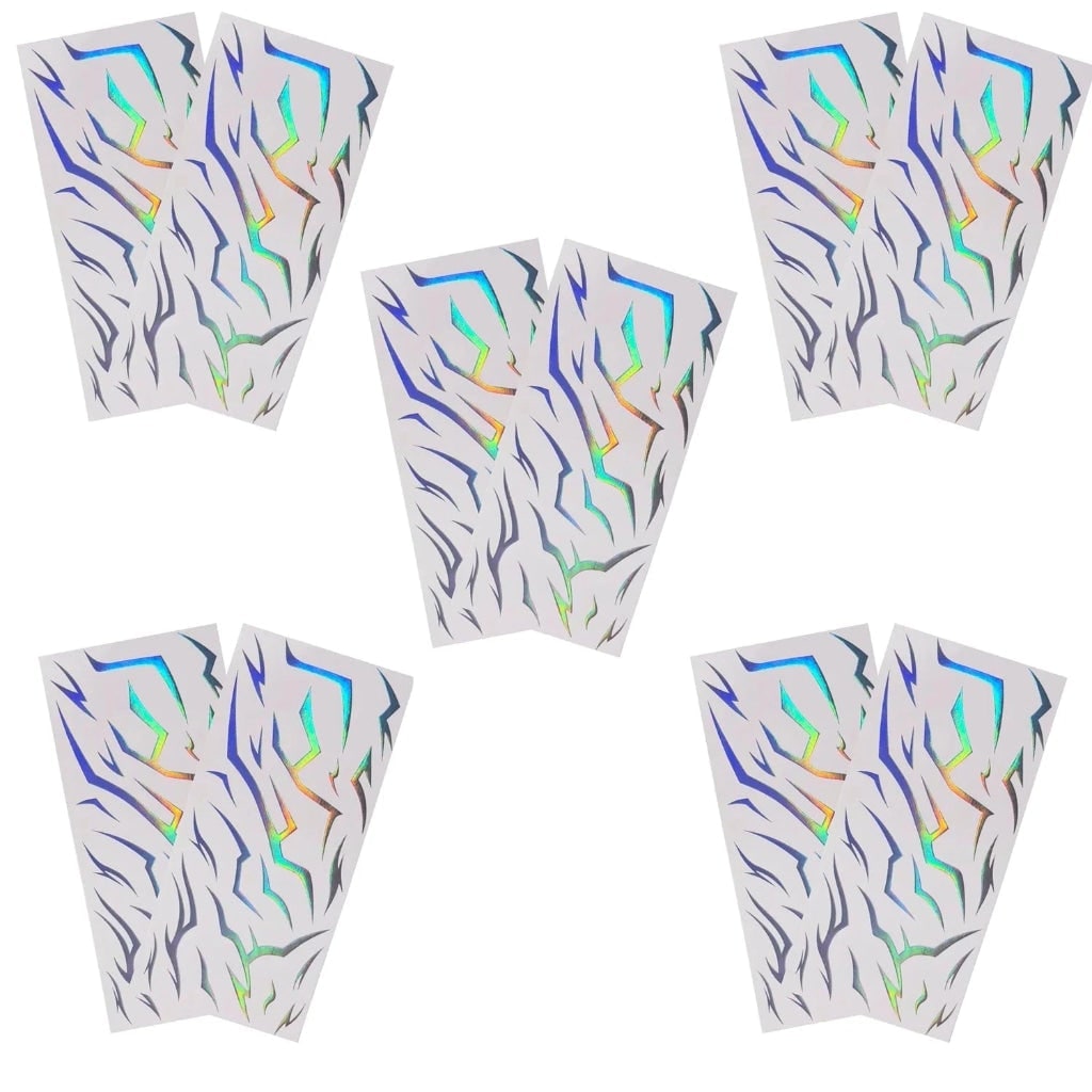 Halloween Temporary Tattoos Rub on Custom Removable with Holographic Lightning Bolt Iridescent - Image 4