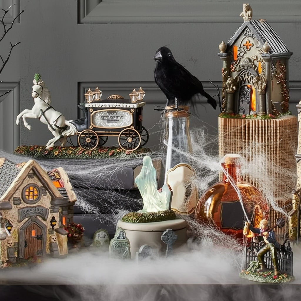 Halloween Tombstone Decorations and Miniature Figurines for Tabletop Party Decor - Image 4