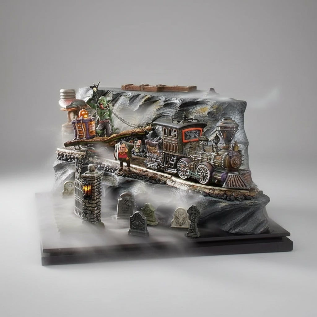 Halloween Tombstones and Graveyard Decorations Resin 4-Piece Set for Party and Tabletop Display - Image 5