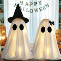 Halloween Warm White Lights Ghost Decor Set of Two Up Figures for Indoor Decoration Inflatable - Image 2