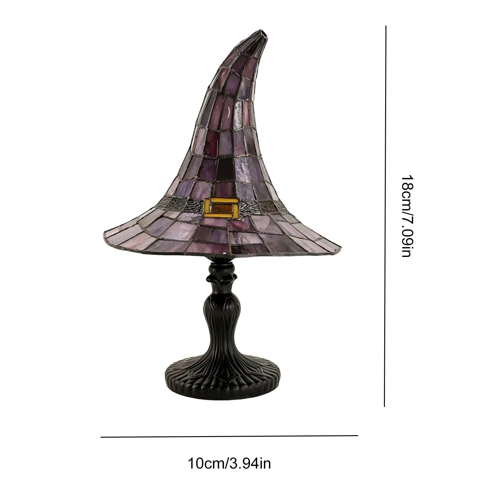 Halloween Witch Hat Tiffany Style Table Lamp with USB Power and Warm Glow Decoration Bed Side - Image 5
