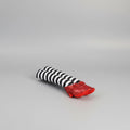 Halloween Witch Legs Door Stopper Decoration with Striped Stockings and Red Shoes - Image 6