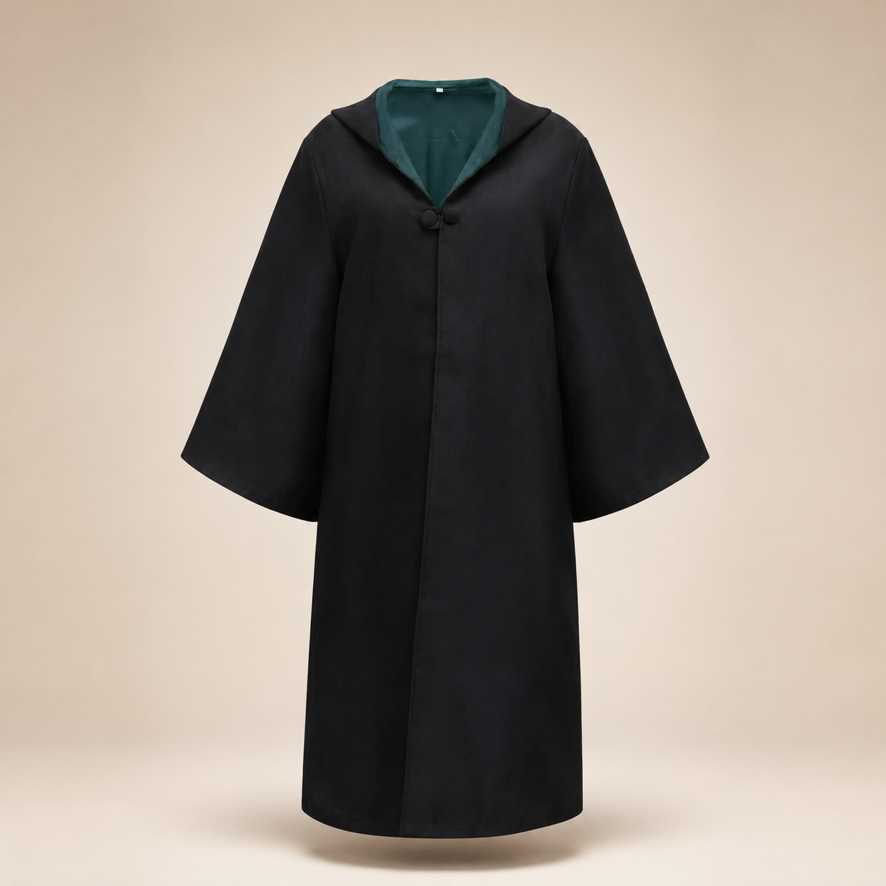 Halloween Wizard Robe Costume with Hood Bell Sleeves and Striped Scarf Accessory Set - Image 2
