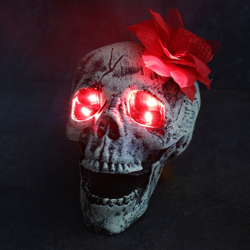 Halloween Yard Decorations Skeleton Sign with Stakes LED Light Up Outdoor Prop Plant Support - Image 10