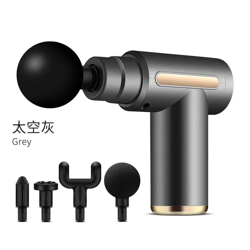 Handheld Massage Gun Massager Mini Portable Rechargeable USB LED Four Head Compact - Image 8