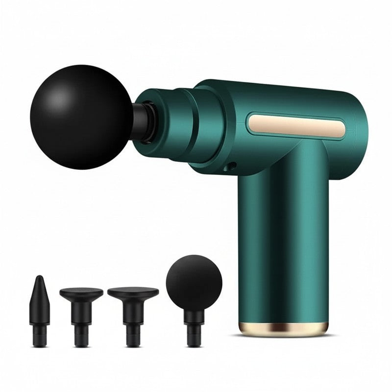 Handheld Massage Gun Massager Mini Portable Rechargeable USB LED Four Head Compact - Image 7