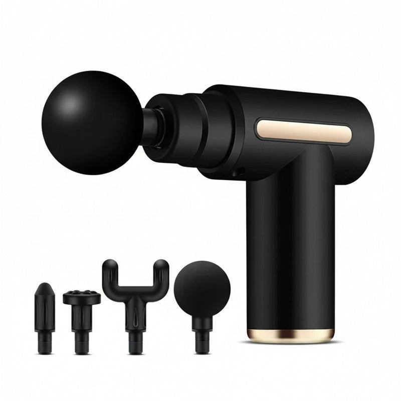 Handheld Massage Gun Massager Mini Portable Rechargeable USB LED Four Head Compact - Image 9