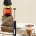 Handheld Rechargeable Electric Milk Frother with Double-Spring Whisk and Three Speed Settings - Image 1