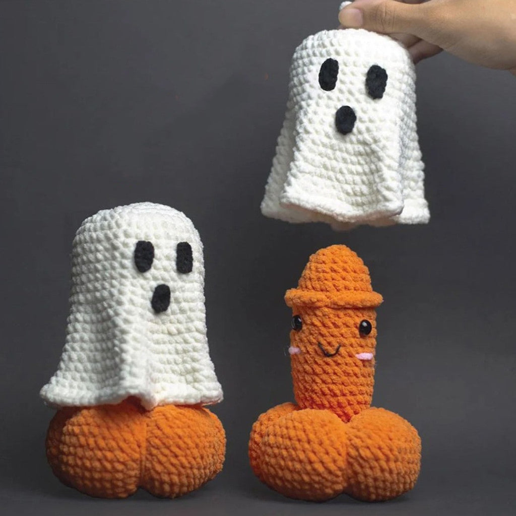 Handmade Crochet Gag Gift Hilarious and Silly White Elephant Novelty Ornament - Image 3
