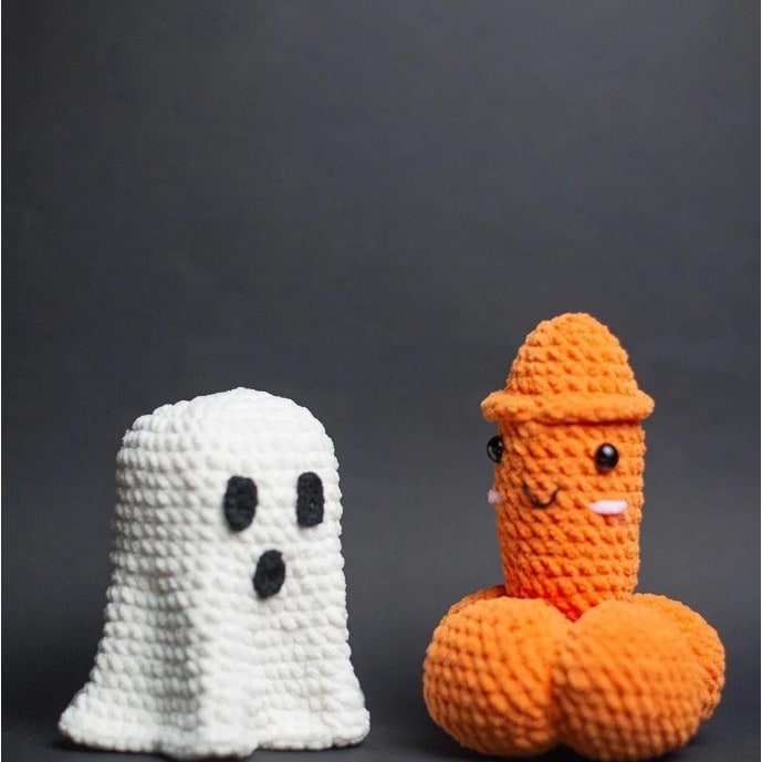Handmade Crochet Gag Gift Hilarious and Silly White Elephant Novelty Ornament - Image 4