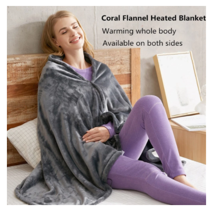 Heated Blanket Electric Shawl with USB Power 3 Heat Settings and Plush Fleece Wrap - Image 3