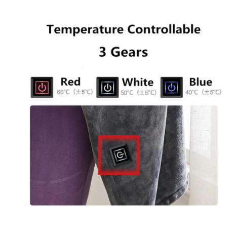 Heated Blanket Electric Shawl with USB Power 3 Heat Settings and Plush Fleece Wrap - Image 5