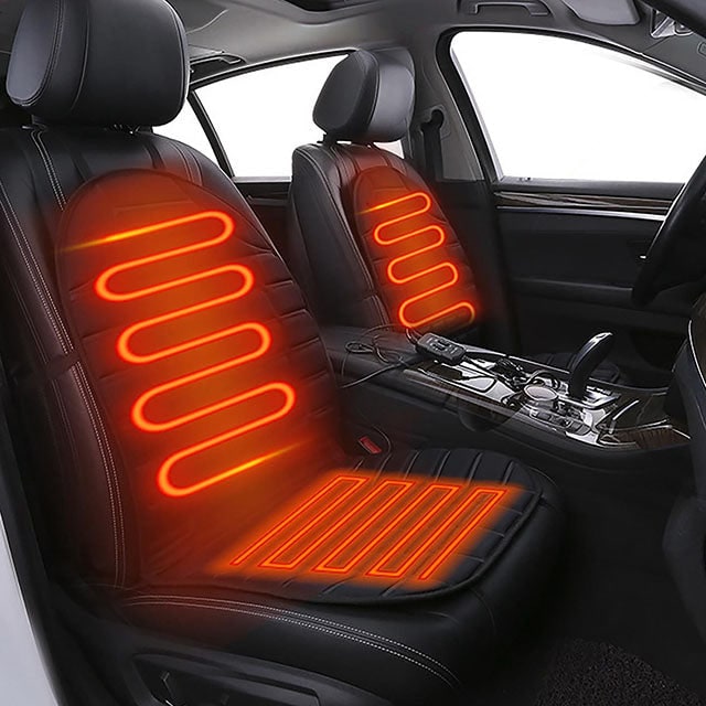 Heated Car Seat Cover and Cushion with Backrest Support 12v Quilted with Two Heat Settings - Image 10