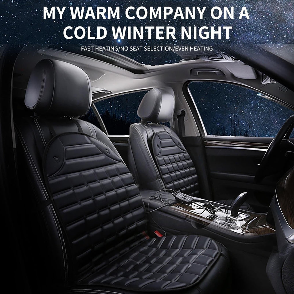 Heated Car Seat Cover and Cushion with Backrest Support 12v Quilted with Two Heat Settings - Image 5