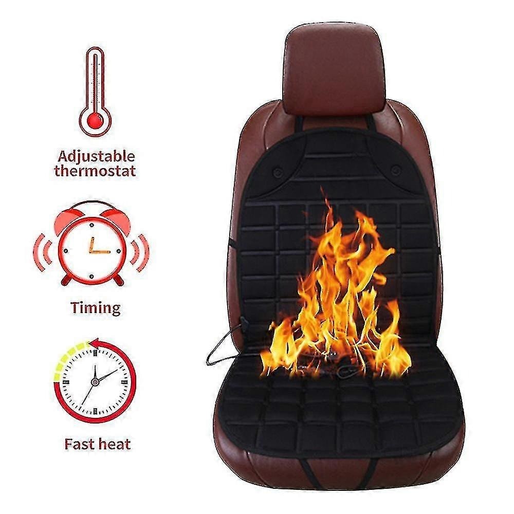 Heated Car Seat Cover and Cushion with Backrest Support 12v Quilted with Two Heat Settings - Image 8
