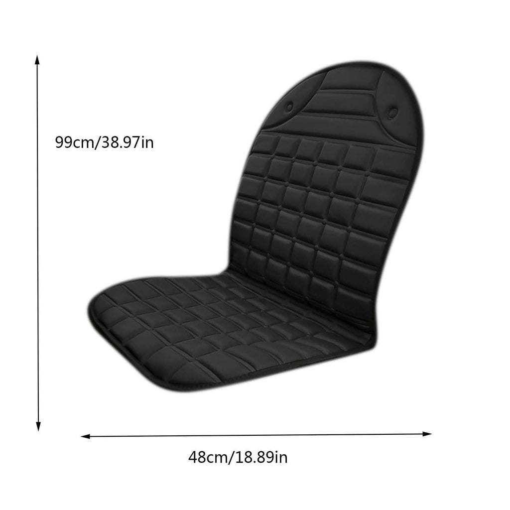 Heated Car Seat Cover and Cushion with Backrest Support 12v Quilted with Two Heat Settings - Image 9