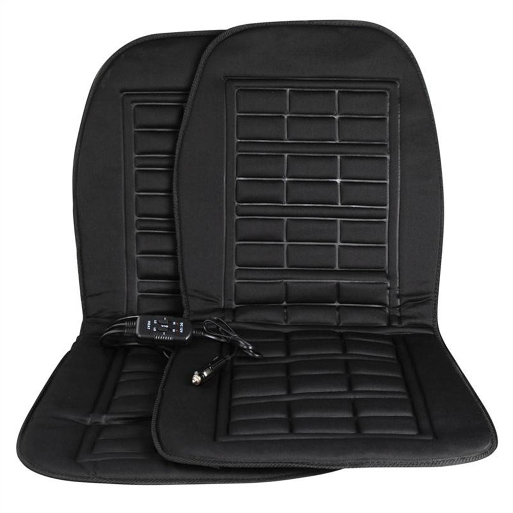 Heated Car Seat Cushion and Cover with 12v Adapter Padded Backrest Ergonomic Auto - Image 3