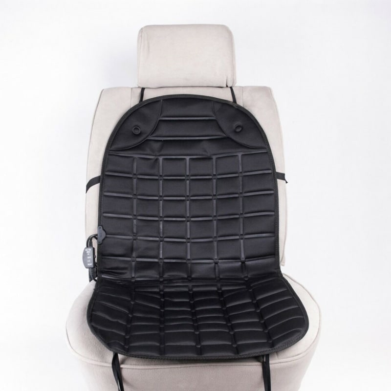 Heated Car Seat Cushion and Cover with Quilted Design and 12v Power Adapter Ergonomic - Image 9