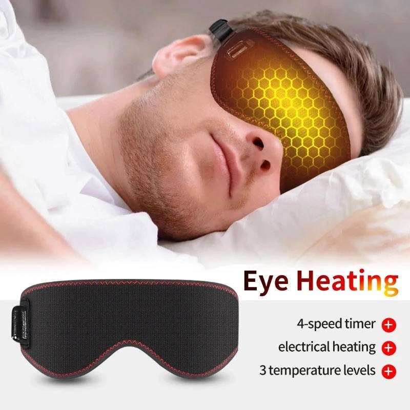 Heated Eye Mask for Sleep and Under with Adjustable Elastic Strap and USB Power Heatable - Image 2