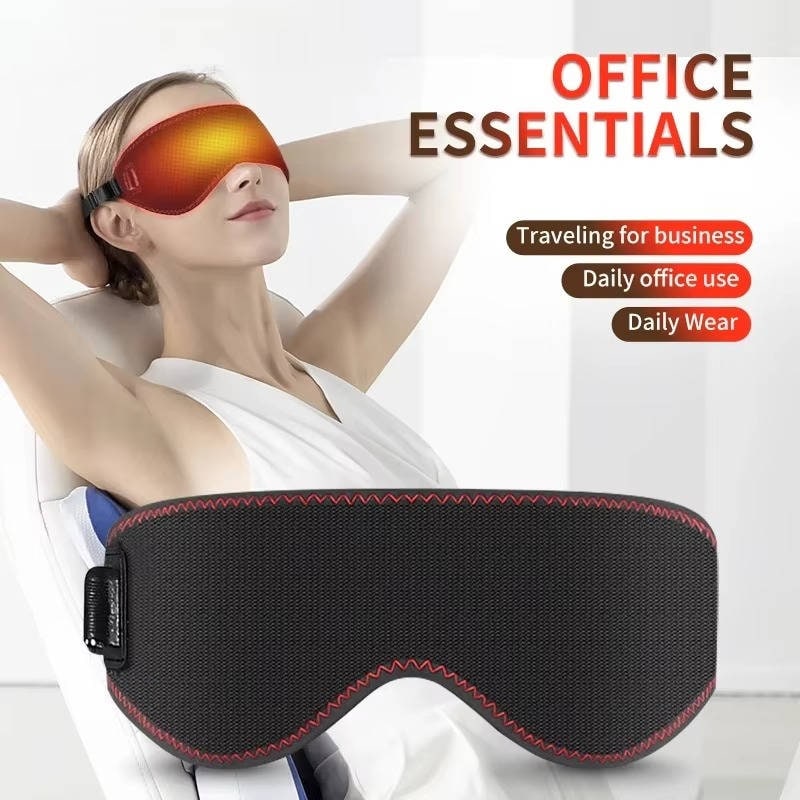 Heated Eye Mask for Sleep and Under with Adjustable Elastic Strap and USB Power Heatable - Image 4