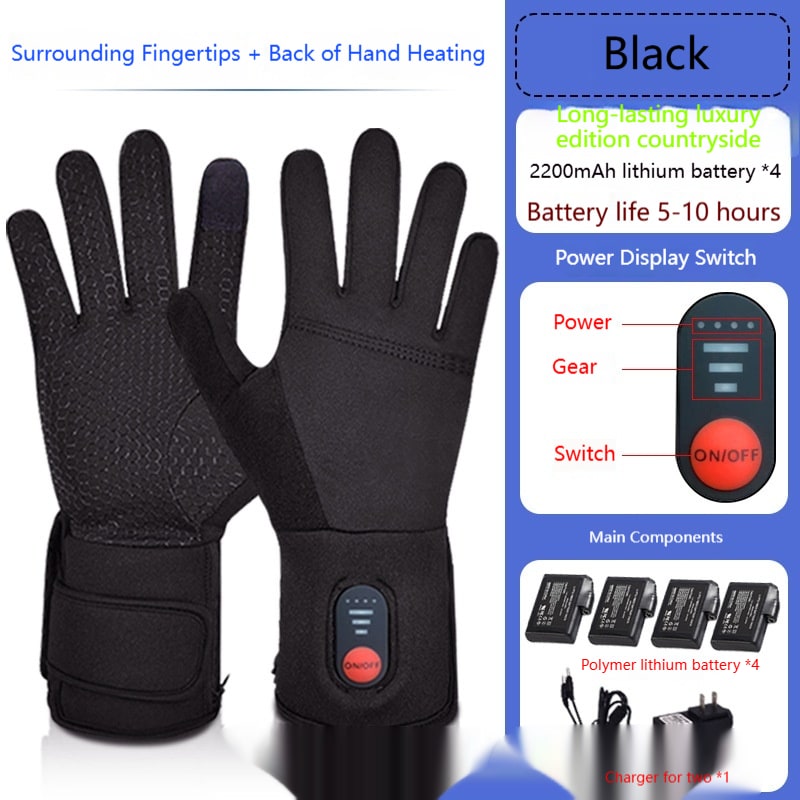 Heated Gloves for Winter with Touchscreen Fingertips and Rechargeable Powered Hand Warmer - Image 4