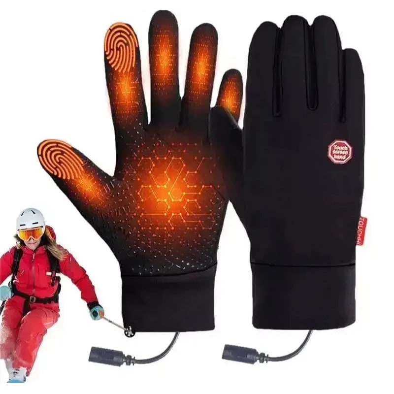 Heated Gloves Winter Thermal Touchscreen Non Slip USB Rechargeable - Image 1