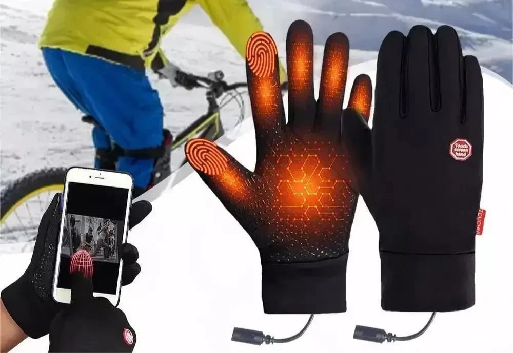 Heated Gloves Winter Thermal Touchscreen Non Slip USB Rechargeable - Image 2