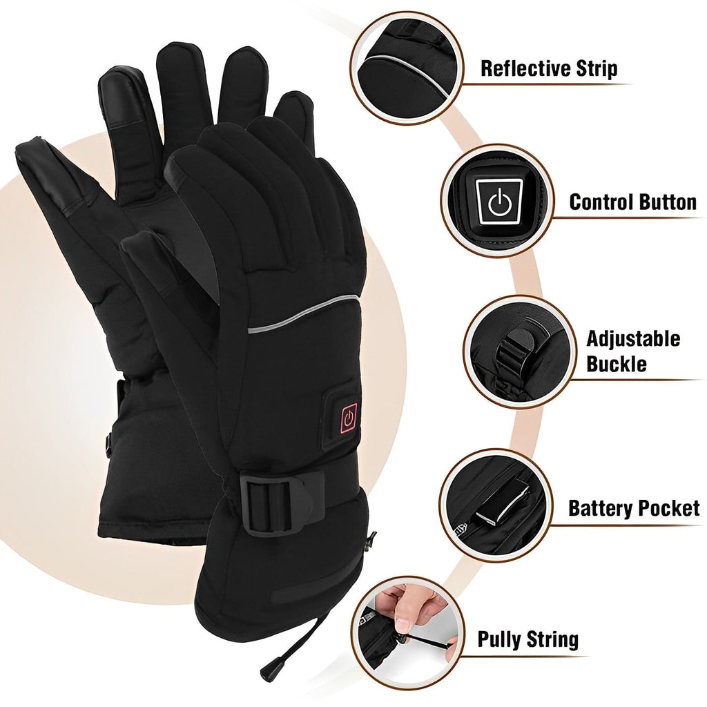 Heated Gloves with Rechargeable Battery and Waterproof Touchscreen Fingertips - Image 5