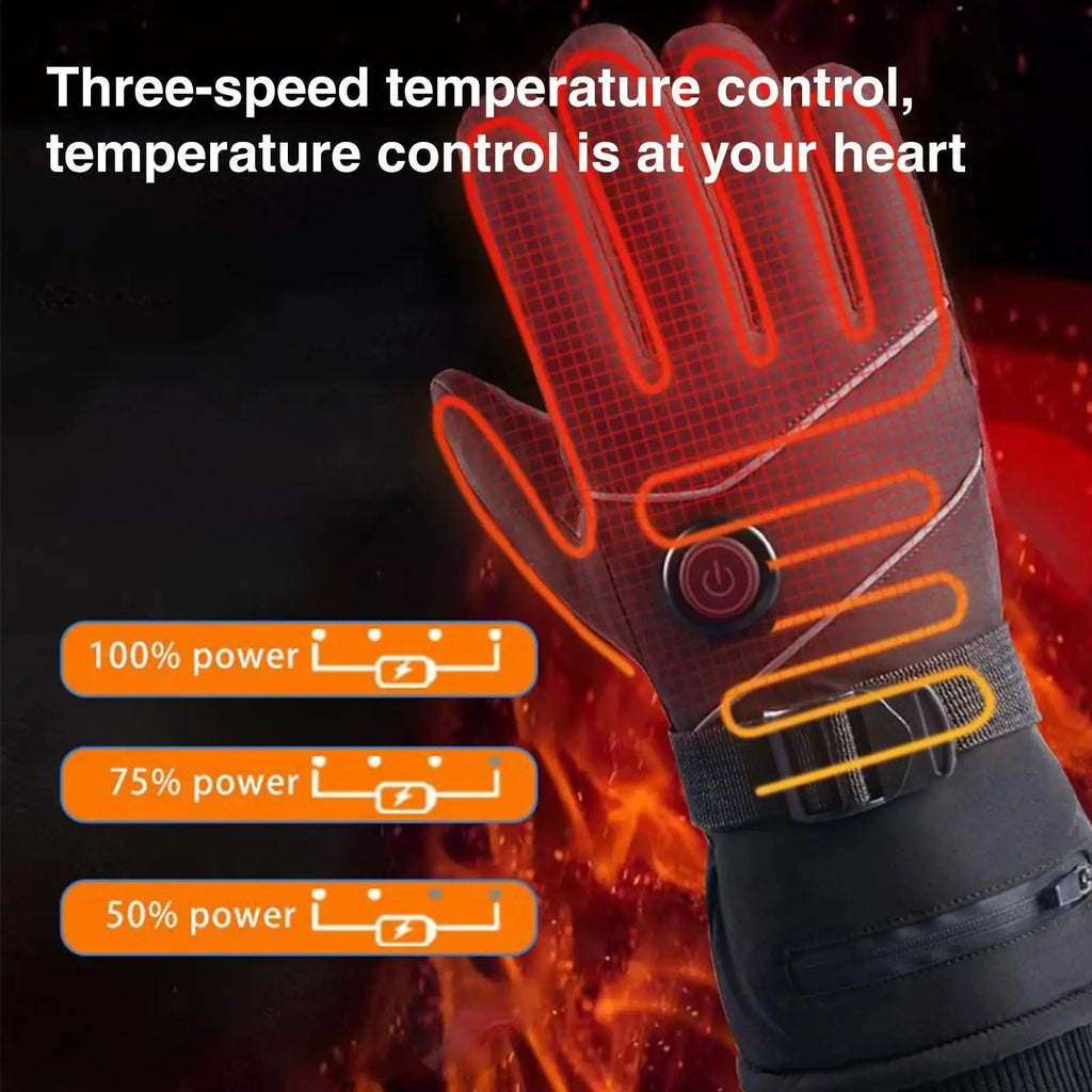 Heated Gloves with Rechargeable Battery Touchscreen Fingertips and Adjustable 3 Heat Levels - Image 3