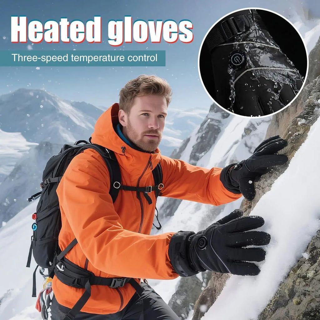 Heated Gloves with Rechargeable Battery Touchscreen Fingertips and Adjustable 3 Heat Levels - Image 5