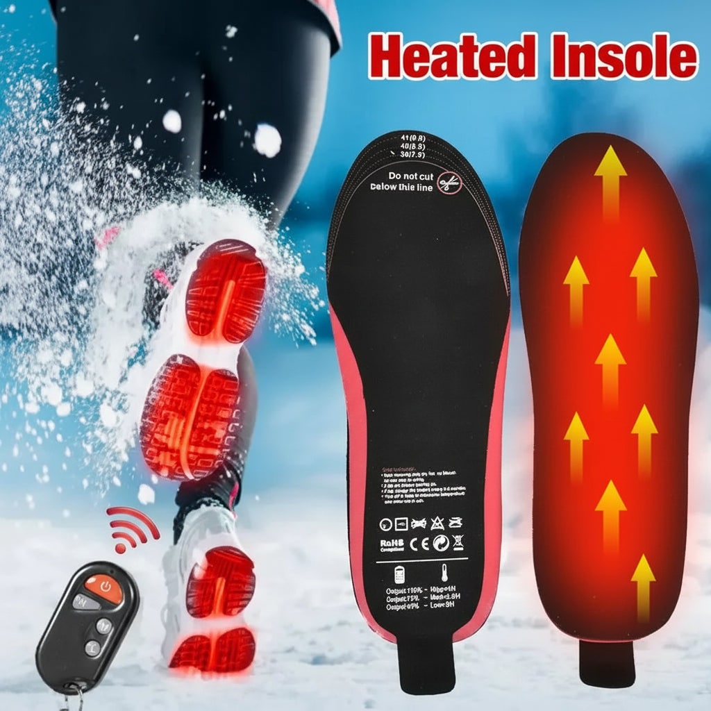 Heated Insoles and Shoe Inserts with Wireless Remote Control and Rechargeable Battery - Image 2