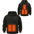 Heated Jacket and Hoodie with USB Electric Heating Zones and Drawstring Hood - Image 1