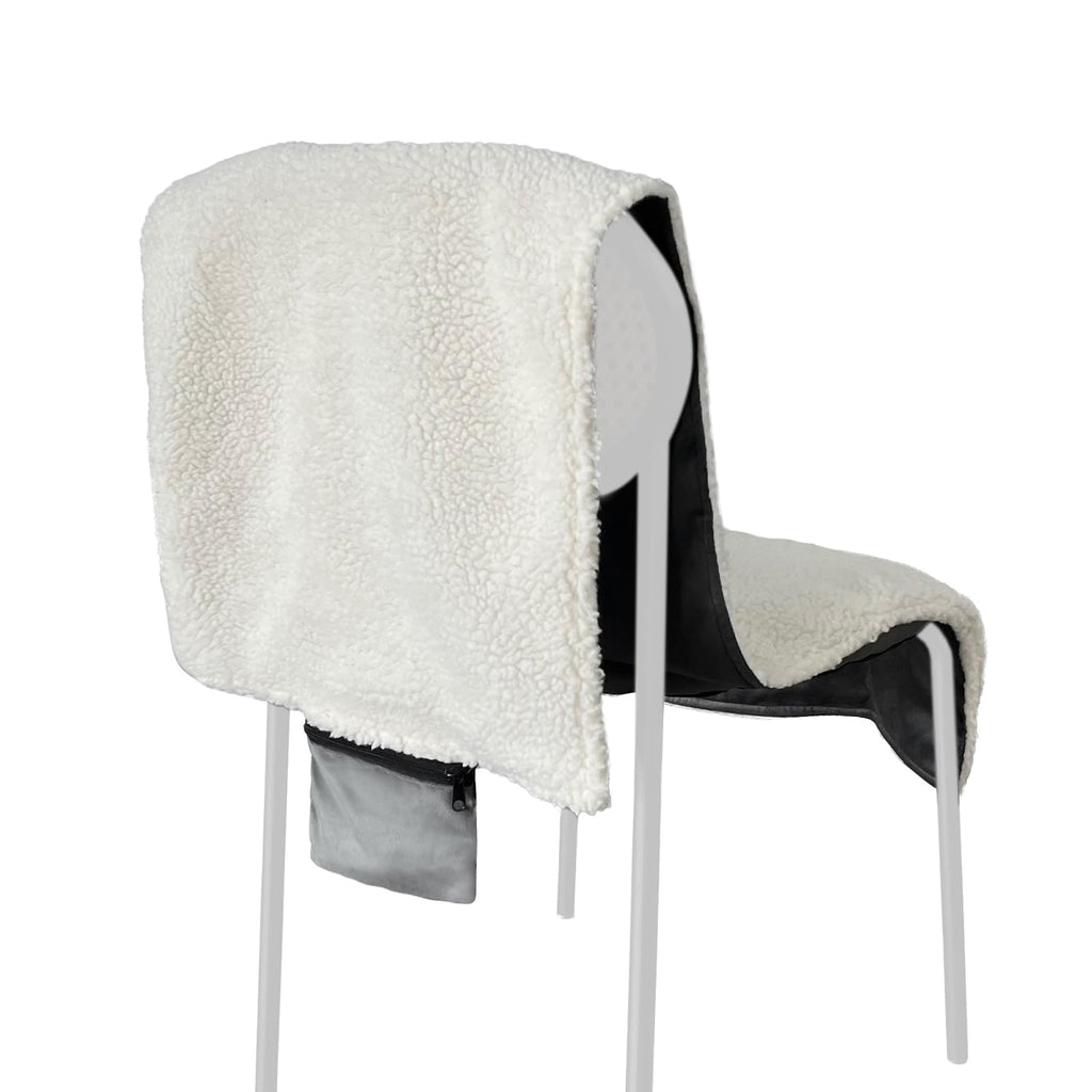 Heated Seat Cushion and Desk Chair Pad with USB Power Sherpa Fleece Two Zones With Ties - Image 2