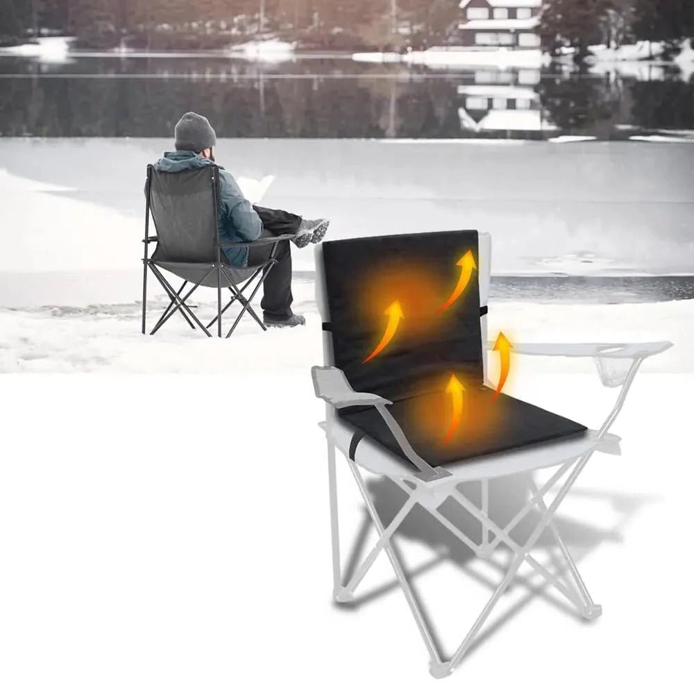 Heated Seat Cushion with Backrest for Car and Camping Chairs Portable with USB Power - Image 4