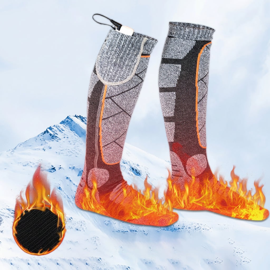 Heated Socks with Rechargeable Battery Operated Warming Technology Thermal Knee-High for Winter - Image 1