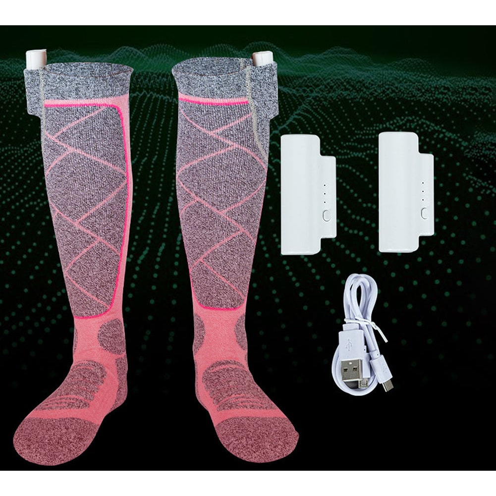 Heated Socks with Rechargeable Battery Operated Warming Technology Thermal Knee-High for Winter - Image 3