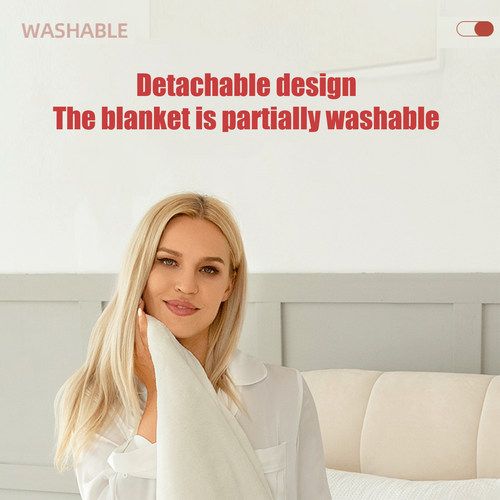 Heated Throw Blanket with Sherpa Fleece Lining Electric Flannel with Auto-Off Timer - Image 10